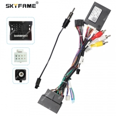 SKYFAME Car 16pin Wiring Harness Adapter Canbus Box Decoder Android Radio Power Cable  For MG GS Rover RX5 MG6