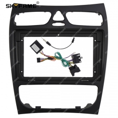 SKYFAME Car Frame Fascia Adapter Canbus Box Decoder Fitting Panel Kit For Benz CLK Class W209 CLK55 CLK240 CLK320 CLK50
