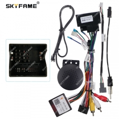 SKYFAME Car 16pin Wiring Harness Adapter Canbus Box Decoder Android Radio Power Cable For Peugeot 301 408 2008 RP5-PA-001
