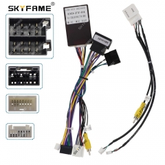 SKYFAME 16Pin Car Wiring Harness Adapter With Canbus Box Decoder For Zotye T600 Coupe Android Radio Power Cable