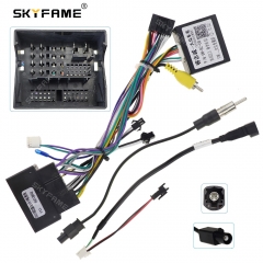 SKYFAME Car 16Pin Stereo Wiring Harness Power Cable With Canbus Box Decoder For Volkswagen Jetta VS5 Skoda Kodidi