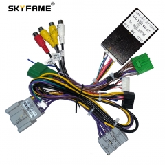 SKYFAME 16Pin Car Stereo Wire Harness Power Cable With Canbus Box Decoder For Volvo S80 2006-2012 OD-VOLVO-05