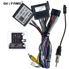 SKYFAME Car 16Pin Stereo Wiring Harness Power Cable With Canbus Box Decoder For JAC Refine S4 2019