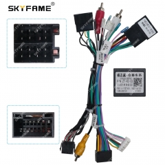 SKYFAME Car 16pin Wiring Harness Adapter Canbus Box Decoder For Zotye T300/T500/T600 Android Radio Power Cable ZT-RZ-02 RCZ