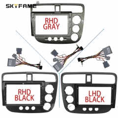 SKYFAME Car Fascia Frame Adapter For Honda Civic Rebon 2001-2005 Android Radio Dashboard Fitting Panel Kit Face Plate