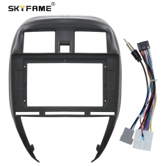 SKYFAME Car Frame Fascia Adapter For Nissan Sunny Micra 2014-2018 Android Radio Dash Fitting Panel  Kit