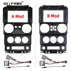 SKYFAME Car Frame Fascia Adapter Canbus Box Decoder Android Radio Dash Fitting Panel Kit For Jeep Wrangler Rubicon