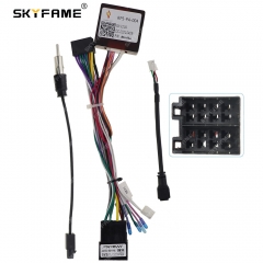 SKYFAME Car 16pin Wiring Harness Adapter Canbus Box Decoder Android Radio Power Cable  For Peugeot 206 307