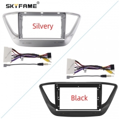 SKYFAME Car Frame Fascia Adapter For Hyundai Verna Accent Solaris 2016-2018 Android Radio Dask Kit Fascias