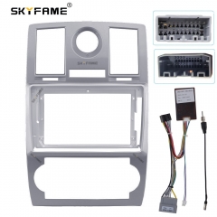 SKYFAME Car Audio Frame Fascia Android Radio Dashboard Kit Face Plate Panel For Chrysler 300C Aspen