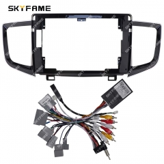 SKYFAME Car Frame Fascia Adapter Canbus Box Decoder Android Radio Audio Dash Fitting Panel Kit For Honda Pilot 2016