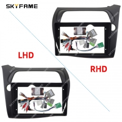 SKYFAME Car Frame Fascia Adapter Canbus Box Decoder Android Radio Dash Fitting Panel Kit For Honda Civic Hatchback