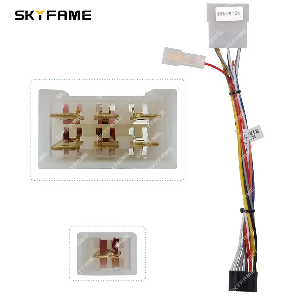 SKYFAME Car 16pin Wiring Harness Adapter Decoder Android Radio Power Cable For Iveco Daily