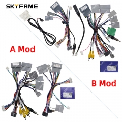 SKYFAME Car 16pin Wiring Harness Adapter Canbus Box Decoder Android Radio Power Cable For Honda Civic CRV 2.0-2.4 1.0T-1.5T