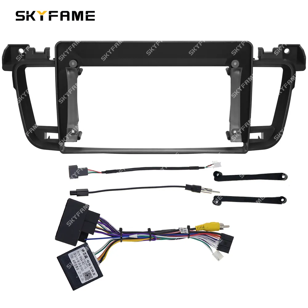 SKYFAME Car Frame Fascia Adapter Canbus Box Decoder Android Radio Dash Fitting Panel Kit For Peugeot 508 508SW