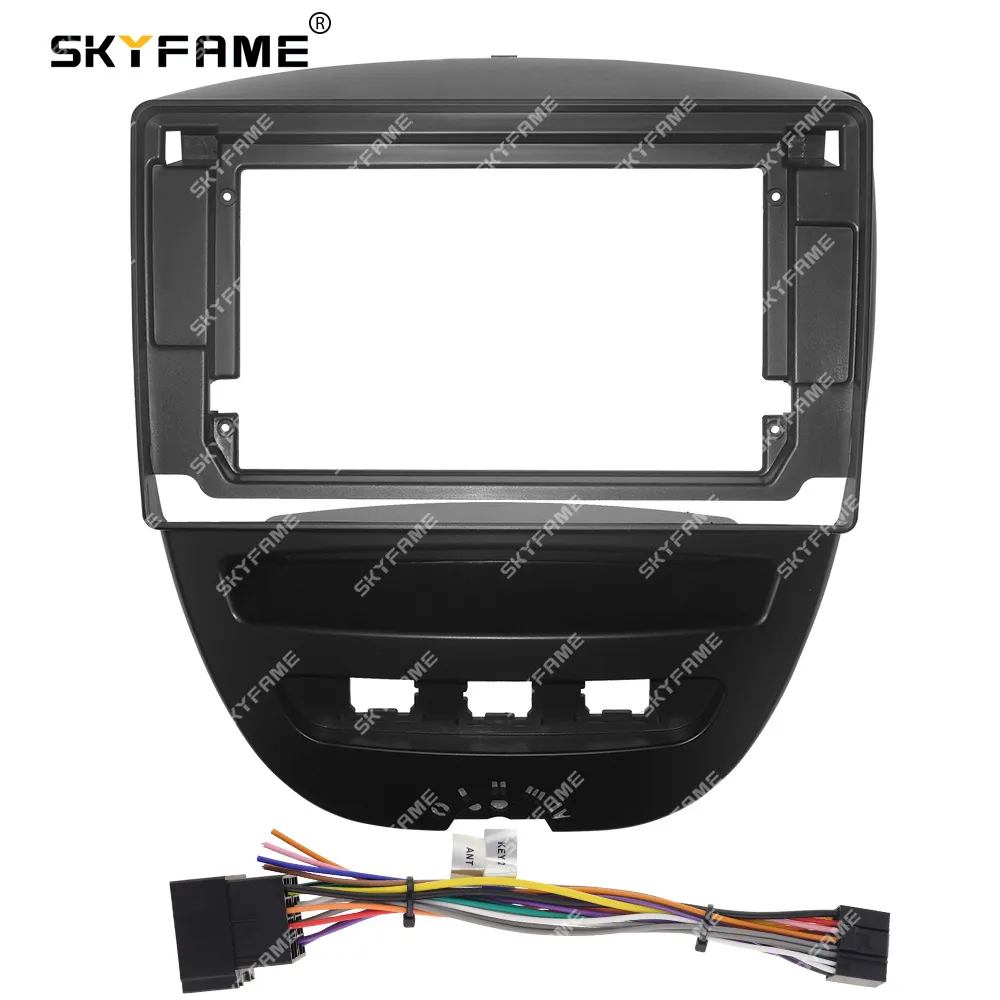 SKYFAME Car Frame Fascia Adapter Canbus Box Decoder Android Radio Dash Fitting Panel Kit For Toyota Aygo Peugeot 107 Citroen C1