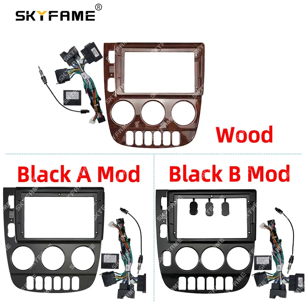 SKYFAME Car Frame Fascia Adapter Android Radio Dash Fitting Panel Kit For Benz ML ML320 M-Class W163