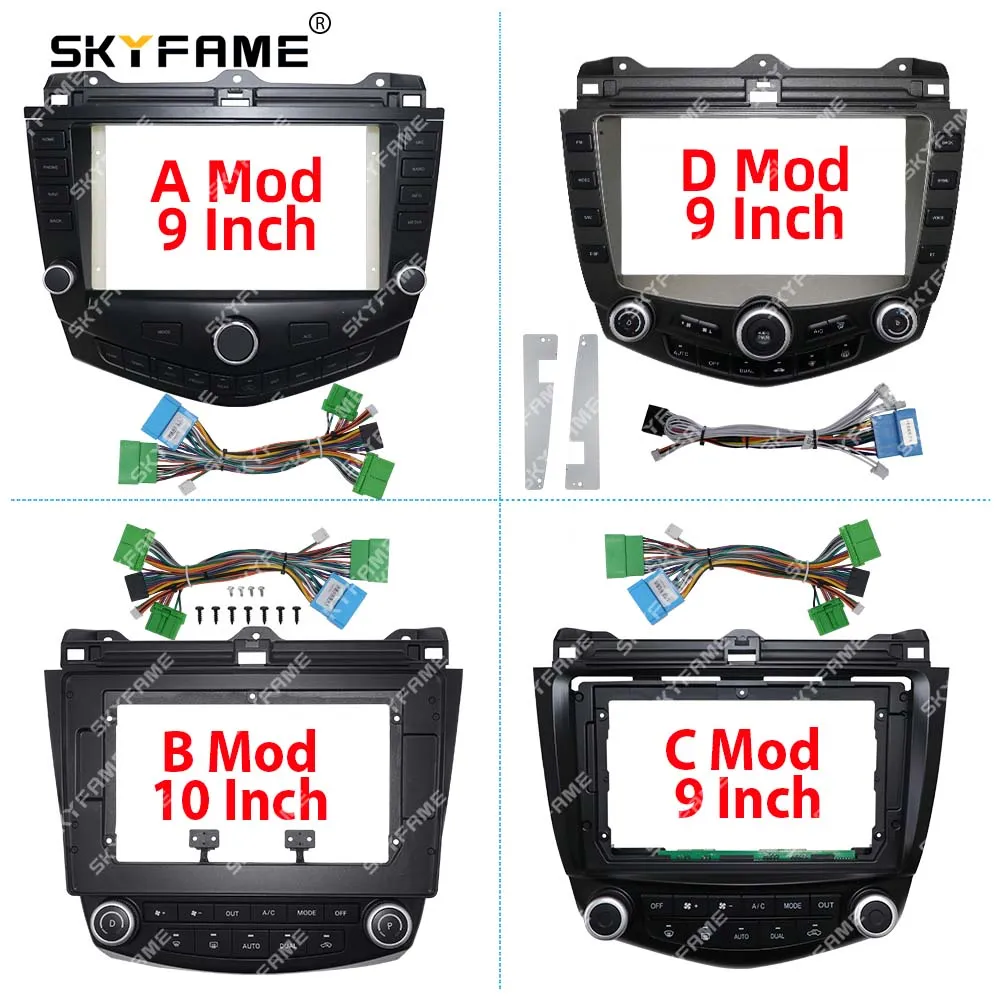 SKYFAME Car Frame Fascia Adapter Canbus Android Radio Dash Fitting Panel Kit For Honda Accord 7