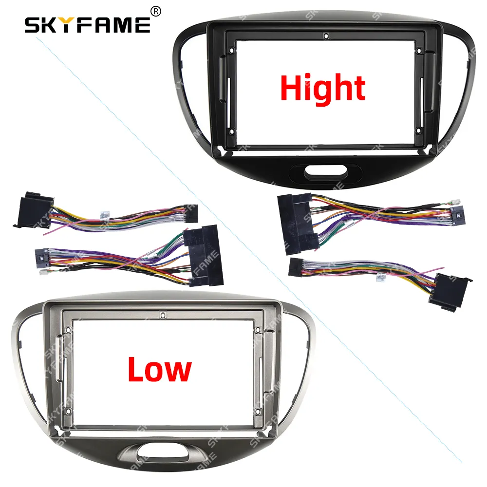SKYFAME Car Frame Fascia Adapter Android Radio Fitting Panel Kit For Hyundai i10