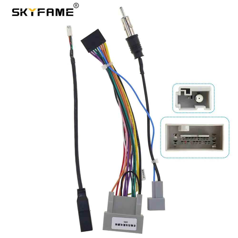 SKYFAME 16Pin Car stereo Wire Harness For Suzuki ISUZU DMAX power