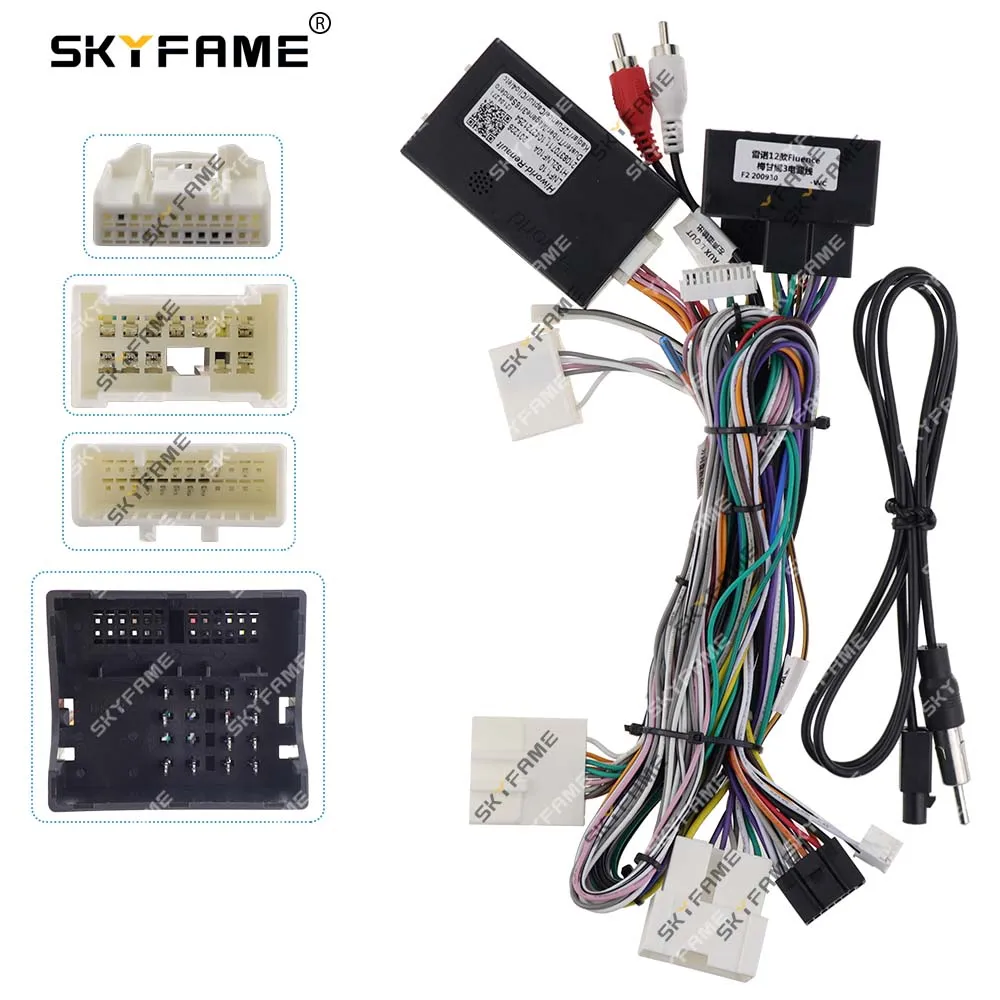 SKYFAME 16Pin Car Wiring Harness Adapter Canbus Box Decoder For Renault Megane 3 Koleos Fluence LNF1.10 LNF1.11 G-Renault-RZ-57