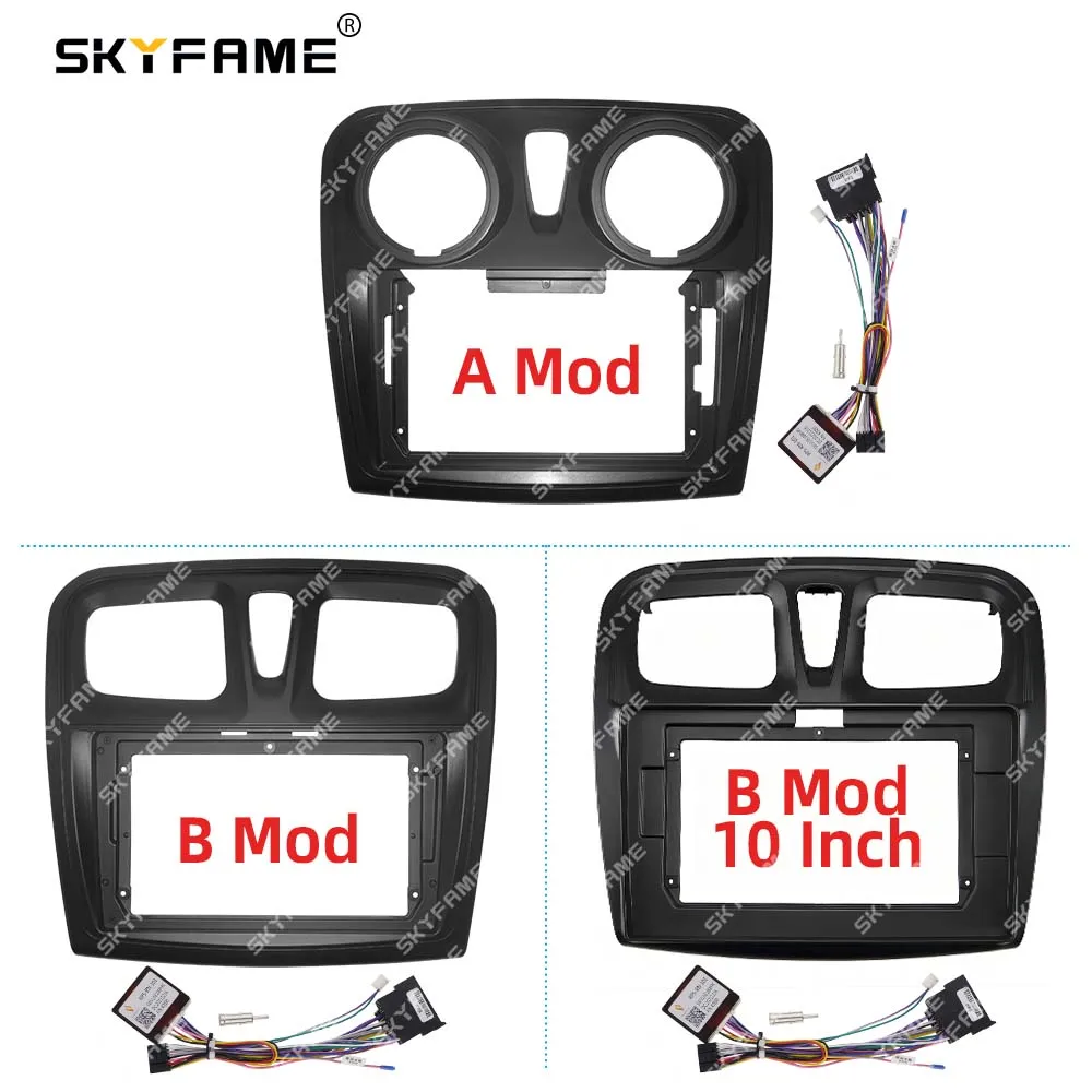 SKYFAME Car Frame Fascia Adapter Android Radio Dash Fitting Panel Kit For Renault Logan Sandero Duster Symbol