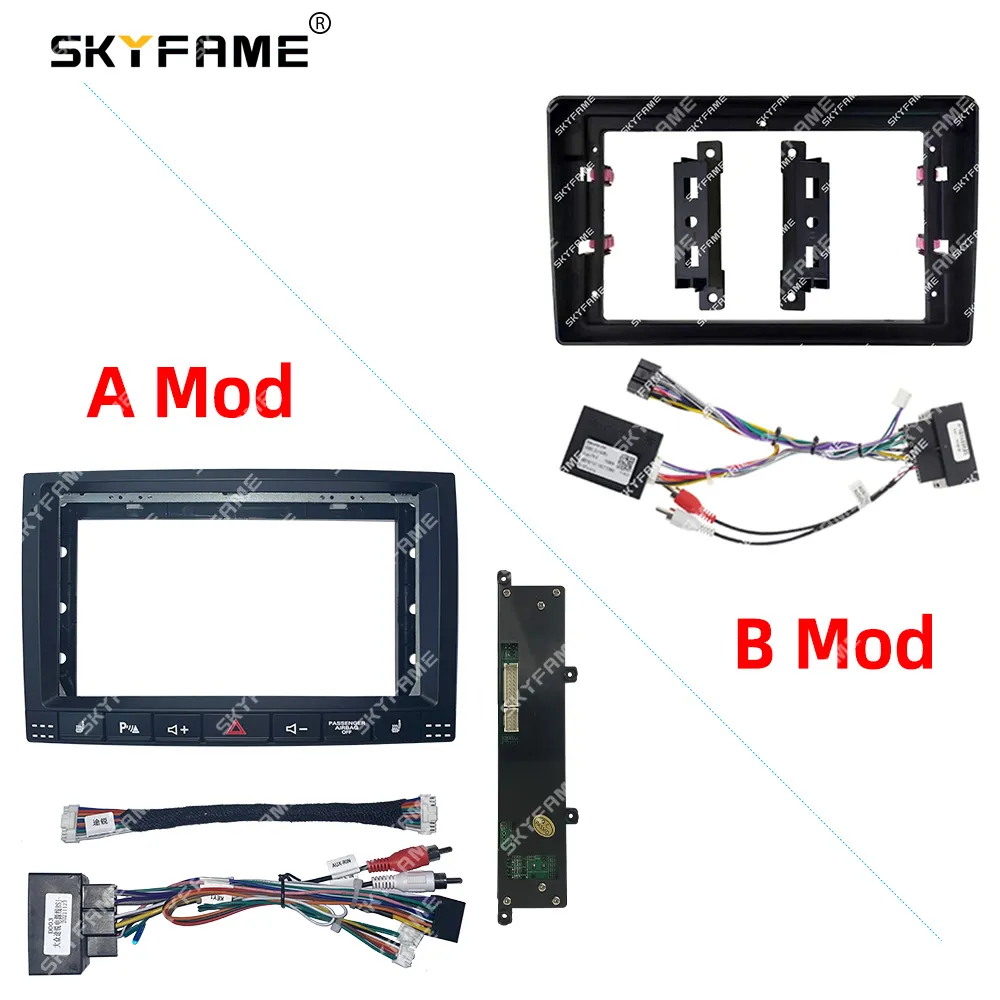 SKYFAME Car Frame Fascia Adapter Canbus Box Decoder For Volkswagen Touareg 2003-2010 Android Radio Dash Fitting Panel Kit