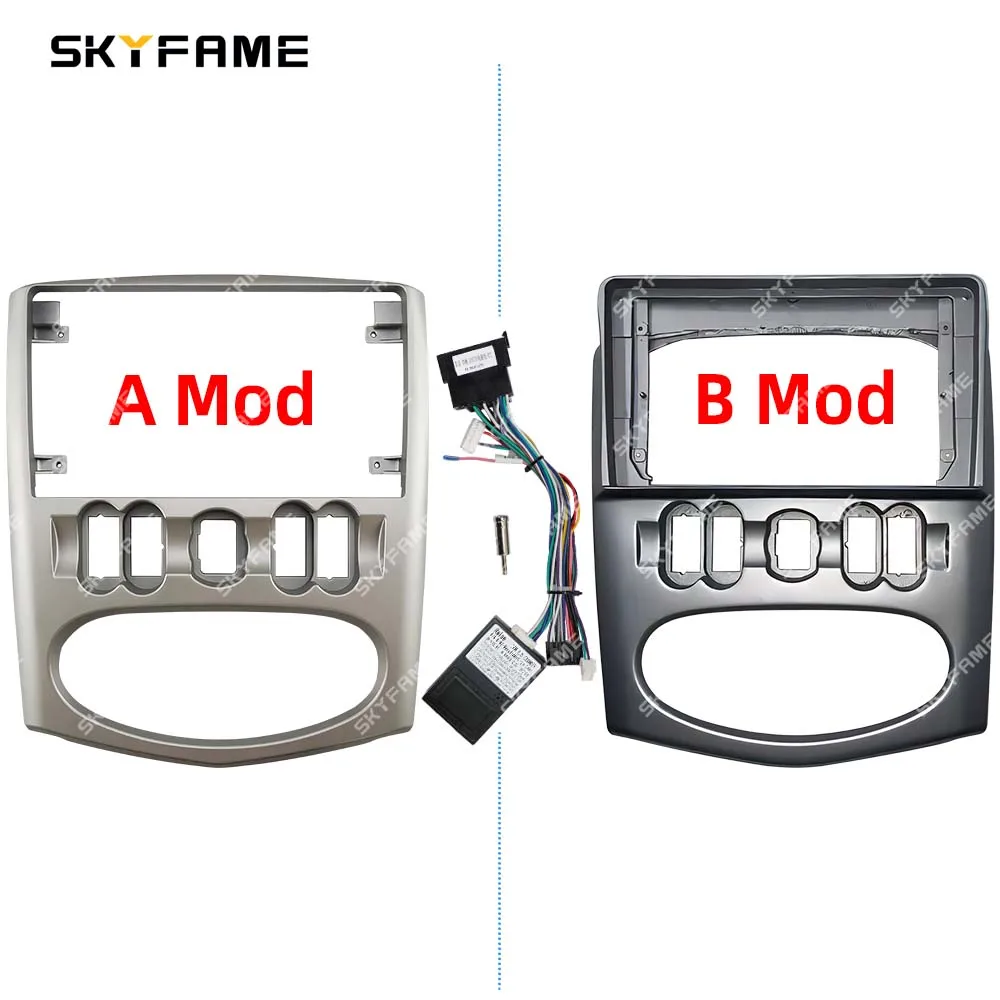 SKYFAME Car Frame Fascia Adapter Canbus Box Decoder Android Radio Dash Fitting Panel Kit For Renault Logan Sandero 1.6