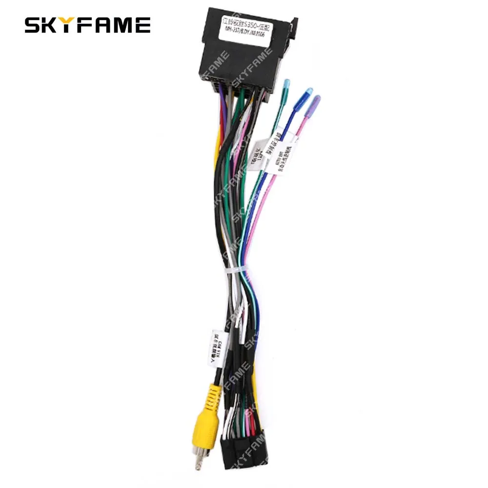 SKYFAME Car 16pin Wiring Harness Adapter Decode Android Radio Power Cabler For JMC Yusheng S350
