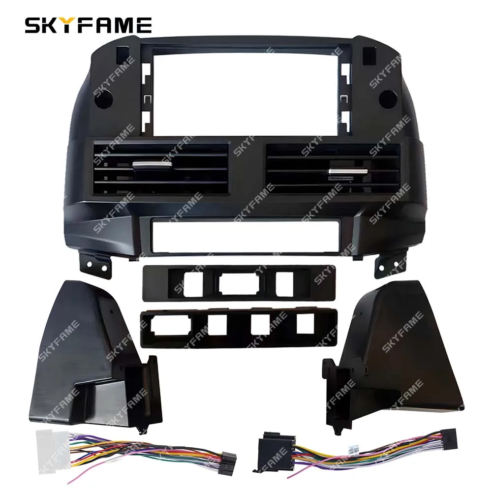 SKYFAME Car Frame Fascia Adapter Android Radio Dash Fitting Panel Kit For Hyundai Santafe