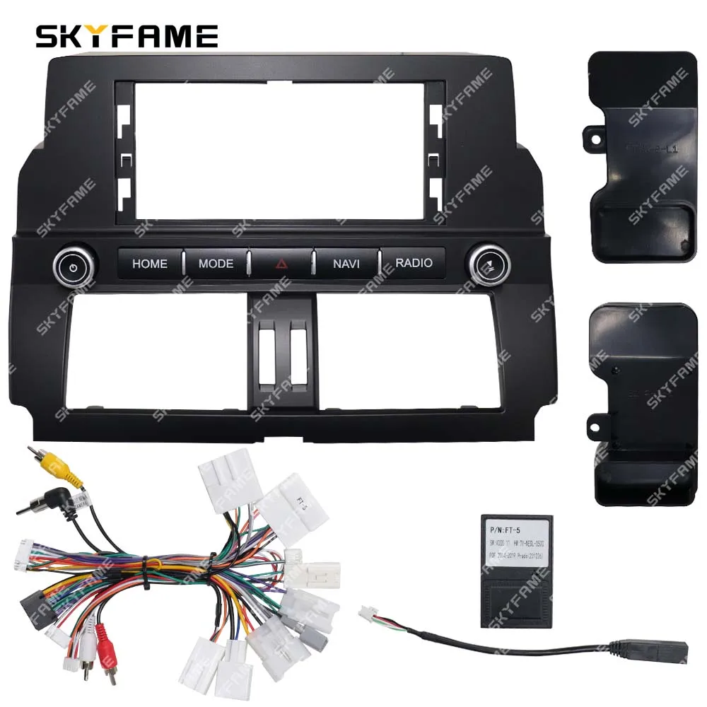 SKYFAME Car Frame Fascia Adapter Canbus Box Decoder Android Radio Dash Fitting Panel Kit For Toyota Prado