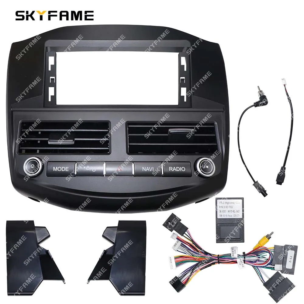 SKYFAME Car Frame Fascia Adapter Canbus Box Decoder Android Radio Dash Fitting Panel Kit For Ford Focus