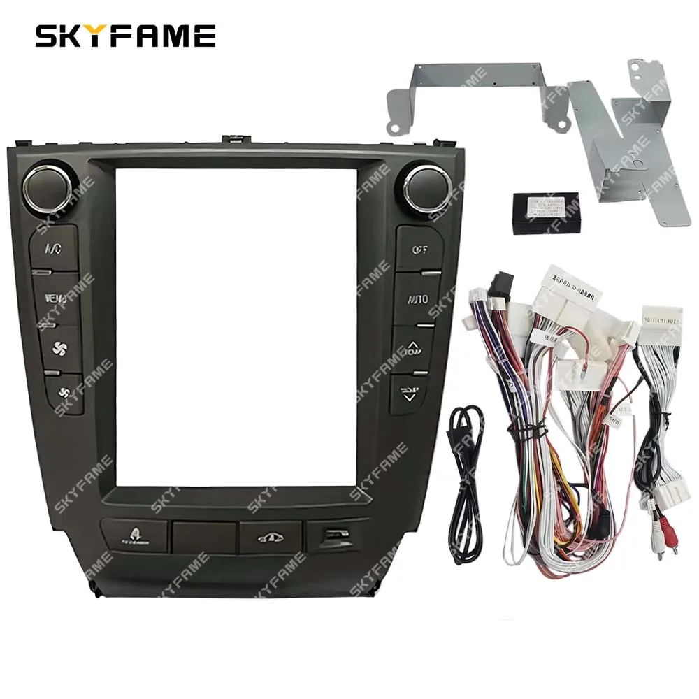 SKYFAME Car 9.7 Inch Frame Fascia Adapter Canbus Box Decoder Tesla Android Radio Dash Fitting Panel Kit For Lexus IS250 XE20