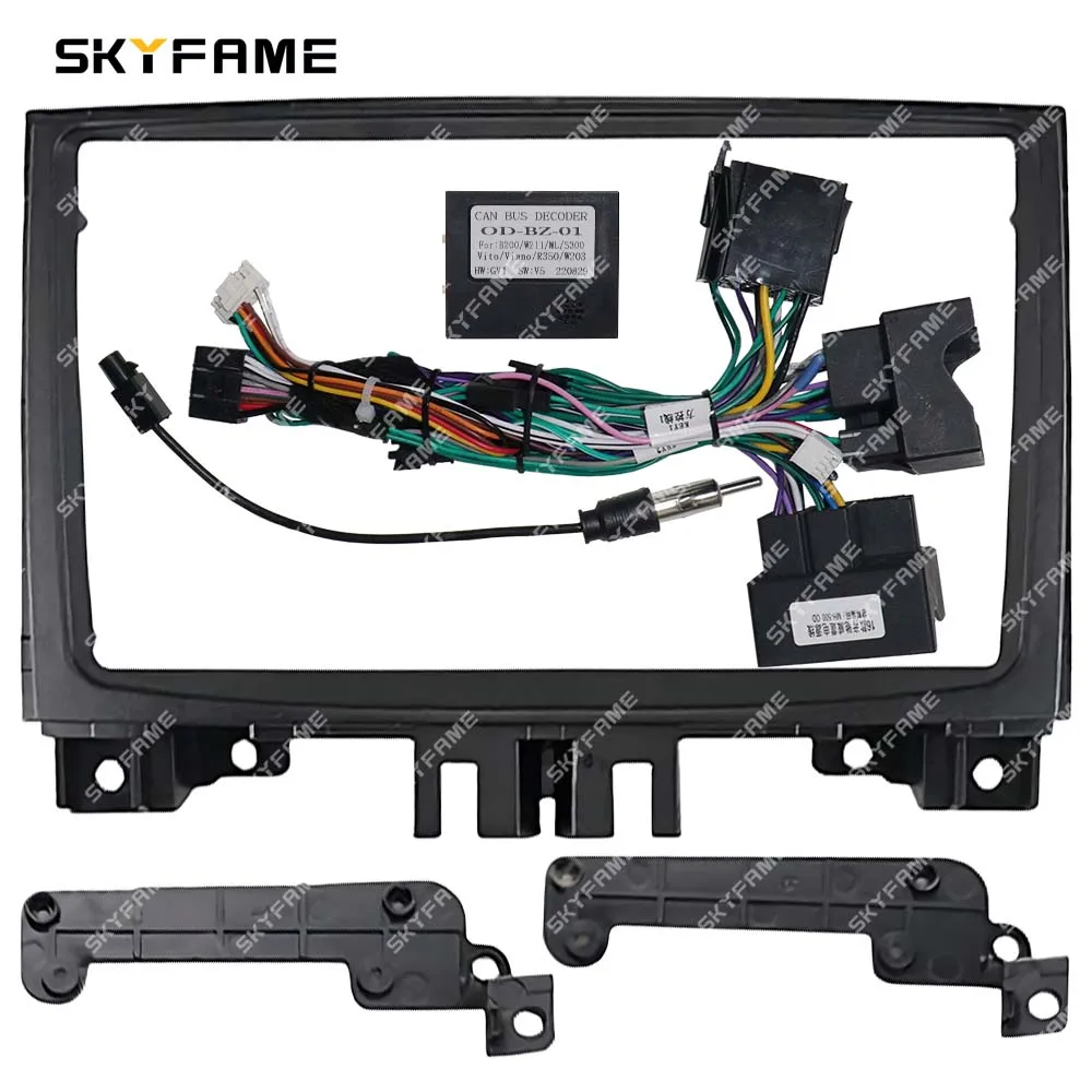 SKYFAME Car Frame Fascia Adapter Canbus Box Decoder Android Radio Dash Fitting Panel Kit For Benz Sprinter Volkswagen Crafter