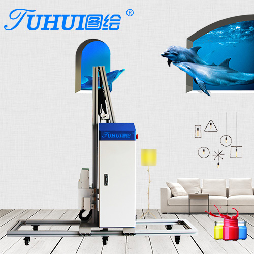 TUHUI high resolution 3d wall printer machine , mural decoration 3d printer for walls equipment, factory UV 3D photo wall plotter