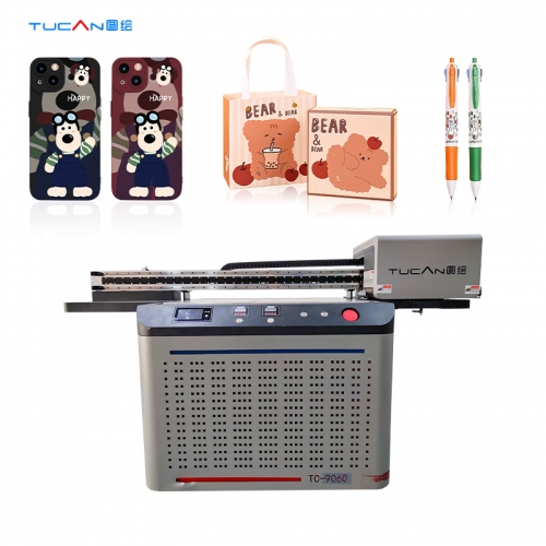 Tucan 9060 UV Printer for glass, acrylic, metal, wood material for gift and packing use UV DTF crystal labels
