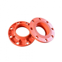 FM UL ductile iron grooved painted/epoxy/galvanized Grooved Adaptor flange
