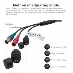 2.4MP Pinhole CCTV Camera, 3.7mm Pinhole Mini Lens, HD TVI/CVI/AHD/960H Output, Hidden Spy CCTV Surveillance Security System-Switchable Output