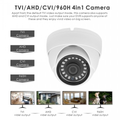 HD 2MP TVI/AHD/CVI/960H CVBS 4-in-1 Dome Security Camera Outdoor/Indoor Wide Angle 3.6mm Lens, IP66 Waterproof Day/Night Vision 18 IR LEDs CCTV Security Camera