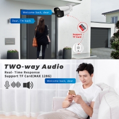 Vonihome PoE IP Bullet Security Camera, Smart Dual Light, Two Way Talk, 110°Wide Angle, Human/Vehicle Detection