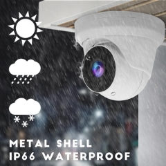 Vonihome PoE IP Turret Dome Camera with 80ft Night Vision, 105°Wide Angle, Built-in Mic, Human/Vehicle Detection