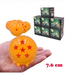 7 Sizes Dragon Ball Z 7.6CM Christmas Gift 1 2 3 4 5 6 7  Stars 3D PVC Action Figures Stars Anime Crystal Ball