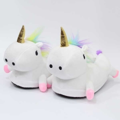4 Styles 21cm Unicorn For Kids Cute Cartoon Winter Cosplay Anime Slipper Plush Slippers