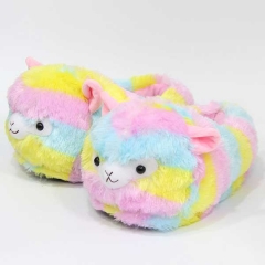 2 Styles 28 cm  Grass Mud Horse  For Adults Cute Cartoon Winter Cosplay Anime Slipper Plush Slippers