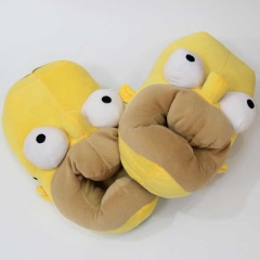 28cm  The Simpsons For Adults Cute Cartoon Winter Cosplay Anime Slipper Plush Slippers