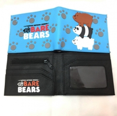 We Bare Bears PVC Material Coin Purse Cartoon Cosplay Anime Short Wallet