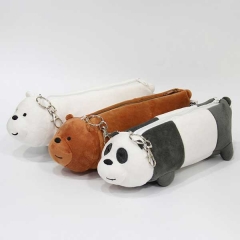 3Styles We Bare Bears Plush For Student Storage Cosmetic Bag Anime  Pencil Bag Pencil Case