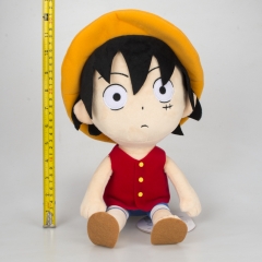 4 Styles One Piece Luffy Cartoon Stuffed Doll Cute Design Anime Plush Toy （PC）