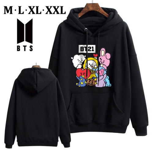 15 Styles K-POP BTS Bulletproof Boy Scouts New Digital Printing Plus Velvet Thick Sweater Anime Hoodie