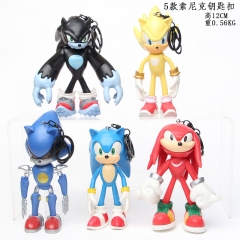 Sonic Collection Anime PVC Figure Keychain(5pcs/set)